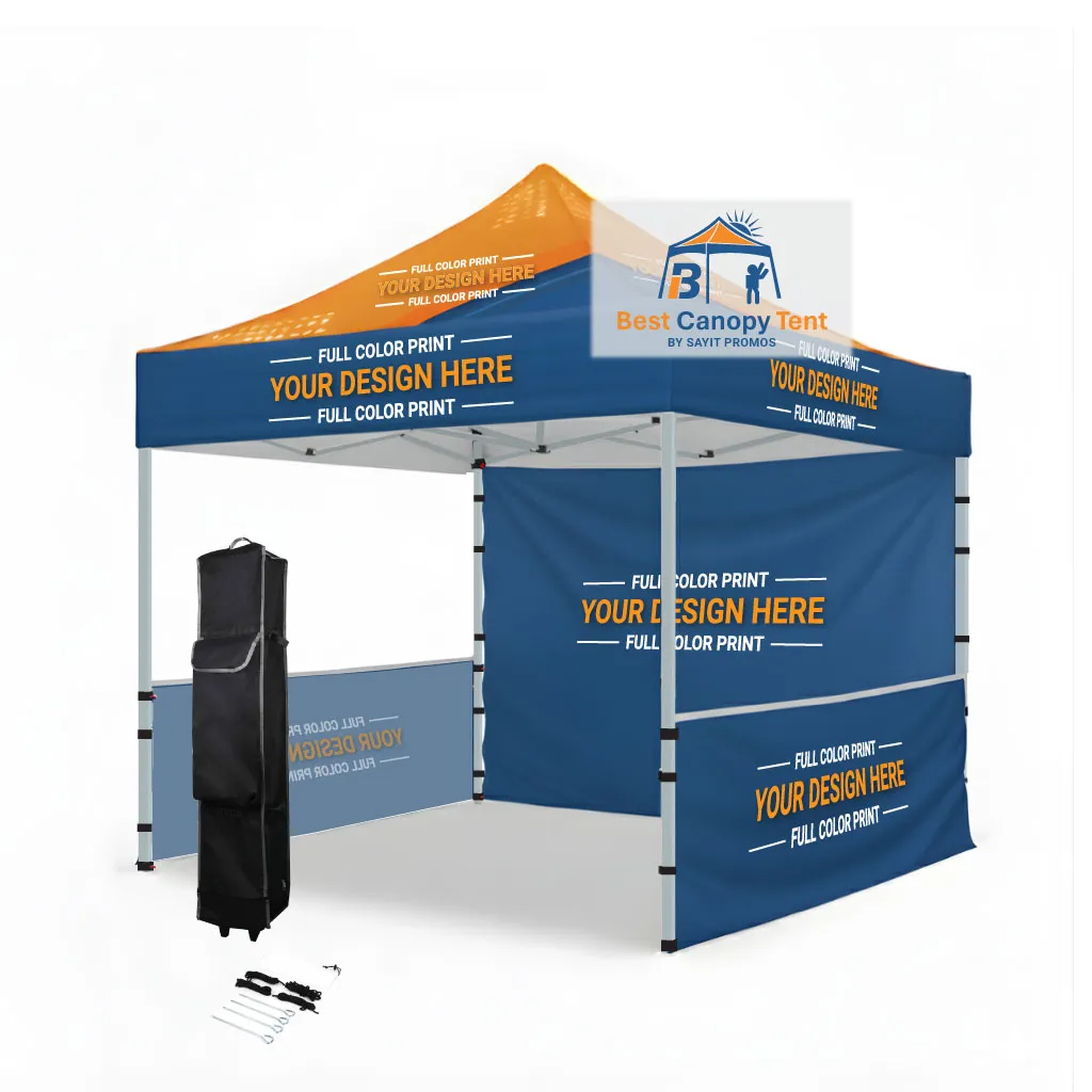 Custom printed canopy tent with pebble frame kit