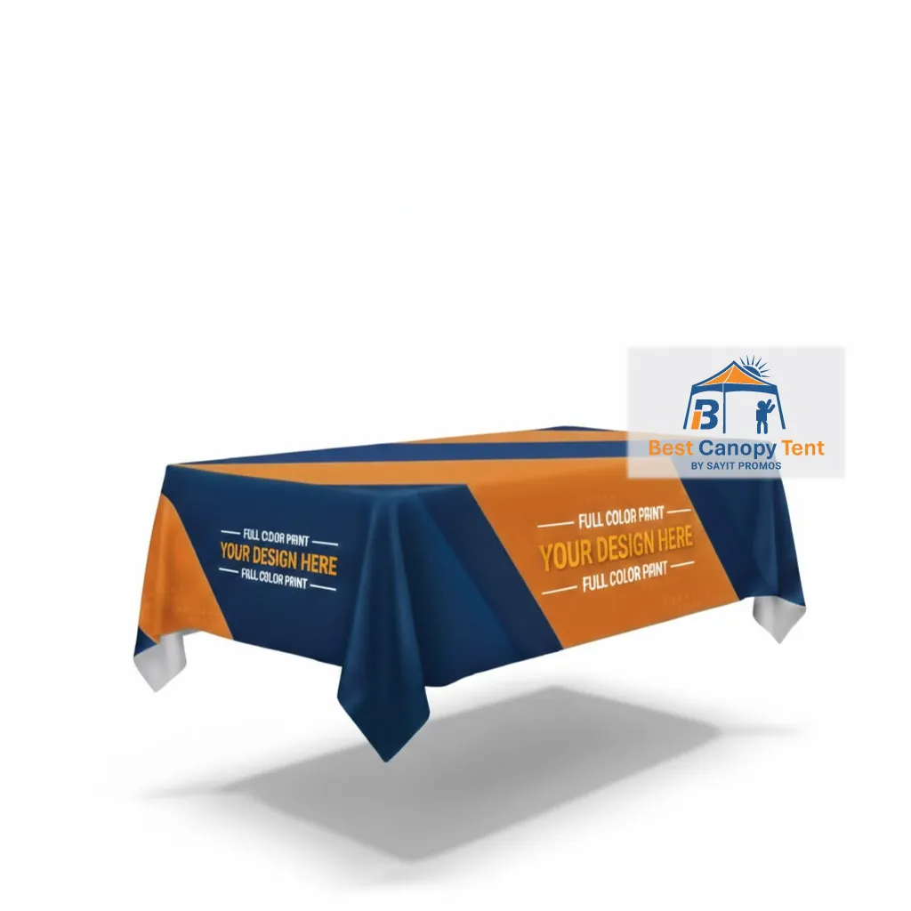 Custom printed 6 foot table throw cover